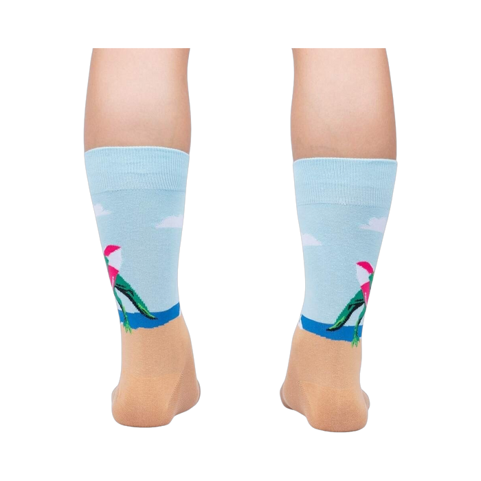 Rear view of the Dinos Gone Wild socks, highlighting the design details from the back.