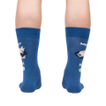 Rear view of the socks, showing the design on the back of each sock.