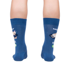 Rear view of the socks, showing the design on the back of each sock.
