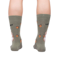Rear view of the 'Let's Get Nuts' socks, showcasing the design on the back of the socks.