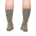 Rear view of the 'Let's Get Nuts' socks, showcasing the design on the back of the socks.