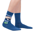 Lifestyle shot showing the socks on a person's feet, showcasing the fit and style.