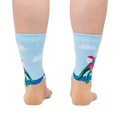 Back view of Dinos Gone Wild socks, highlighting the full design on the back of the socks.
