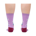Close-up view of the back of the socks, showing the full design.