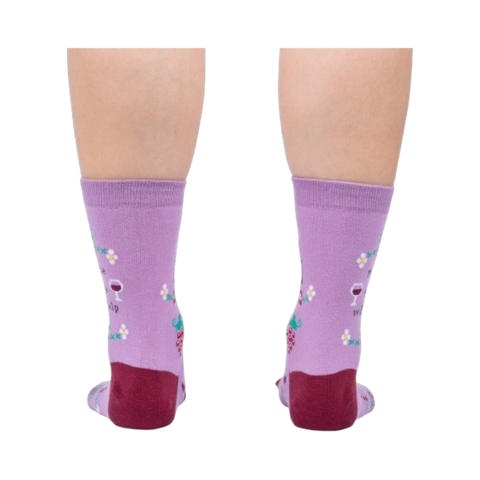 Close-up view of the back of the socks, showing the full design.