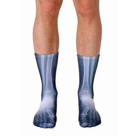 x-ray medical themed mens & womens unisex black novelty crew socks