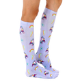 Lifestyle shot showcasing the Roller Skate socks on a person's legs, highlighting the fit and style. [lf]