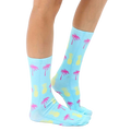 Lifestyle photo showcasing Key West socks on a person's legs, highlighting the fit and style in a casual setting. [lf]