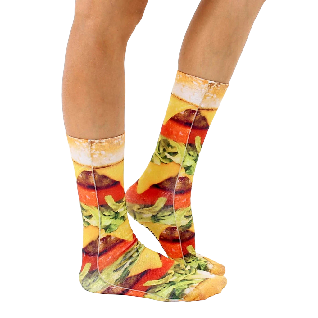 Lifestyle photo showing the socks on a person's feet, highlighting how they look when worn. [lf]
