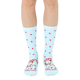 parenting funny themed mens & womens unisex blue novelty crew socks