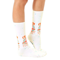 Lifestyle shot of a person modeling the 'F*ck Politeness' socks, showcasing how they look when worn. [lf]