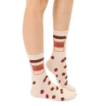 Close-up of adult 'Coffee Me And Mini' socks showing the design details. [lf]