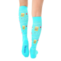 Close-up view of the back of the socks, showing the "Living Royal" logo and the full sock design. [lf]