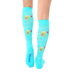 Close-up view of the back of the socks, showing the "Living Royal" logo and the full sock design. [lf]
