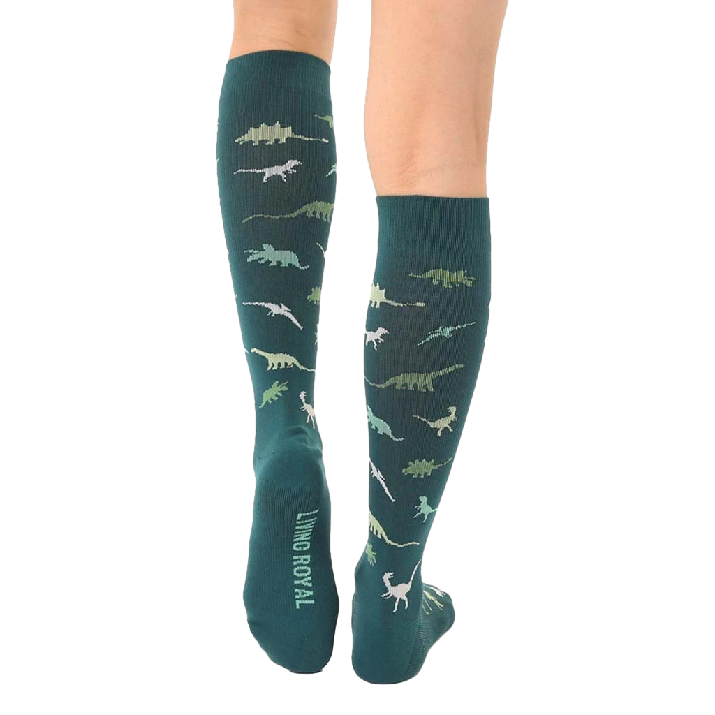 Close-up shot of the back of the socks, showing the 'Living Royal' logo. [lf]