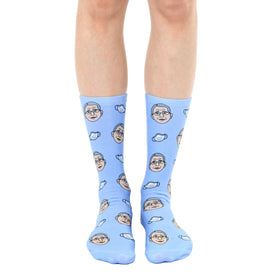 dr. fauci quarantine themed mens & womens unisex blue novelty crew socks