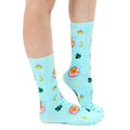 Lifestyle photo showing the Pool Sloth socks on a person's feet, highlighting how they look when worn. [lf]