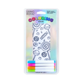 Packaging shot of Candy Explosion Coloring Socks showing the socks and four included fabric markers.