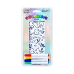 Packaging shot of Ocean Pals Coloring Socks showing the socks and four included fabric markers.