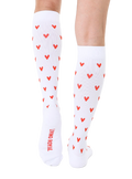 Rear view of the socks, showcasing the 'Living Royal' logo on the back in red. [lf]