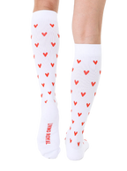 Rear view of the socks, showcasing the 'Living Royal' logo on the back in red. [lf]