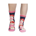 Lifestyle shot showing the socks on a person's feet, showcasing the fit and feel.