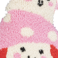Close-up detail shot of the mushroom pattern, emphasizing the texture and colors.