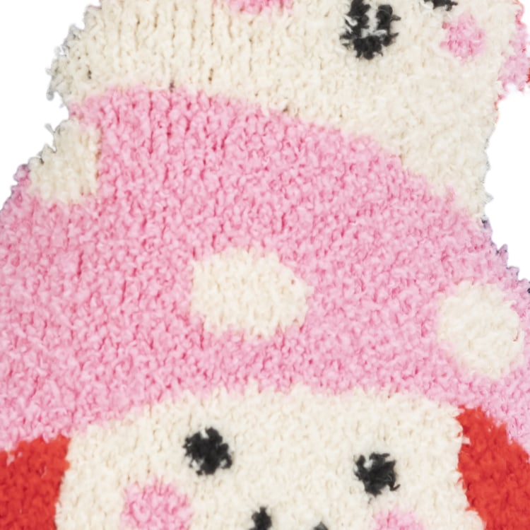 Close-up detail shot of the mushroom pattern, emphasizing the texture and colors.