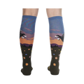 Close-up view of the back of the 'Black Beauty' socks, showcasing the design details.