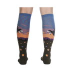 Close-up view of the back of the 'Black Beauty' socks, showcasing the design details.