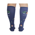 Back view of 'Bless This Mess' socks, showing the full design repeat on the back of the socks.