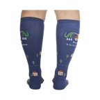 Back view of 'Bless This Mess' socks, showing the full design repeat on the back of the socks.