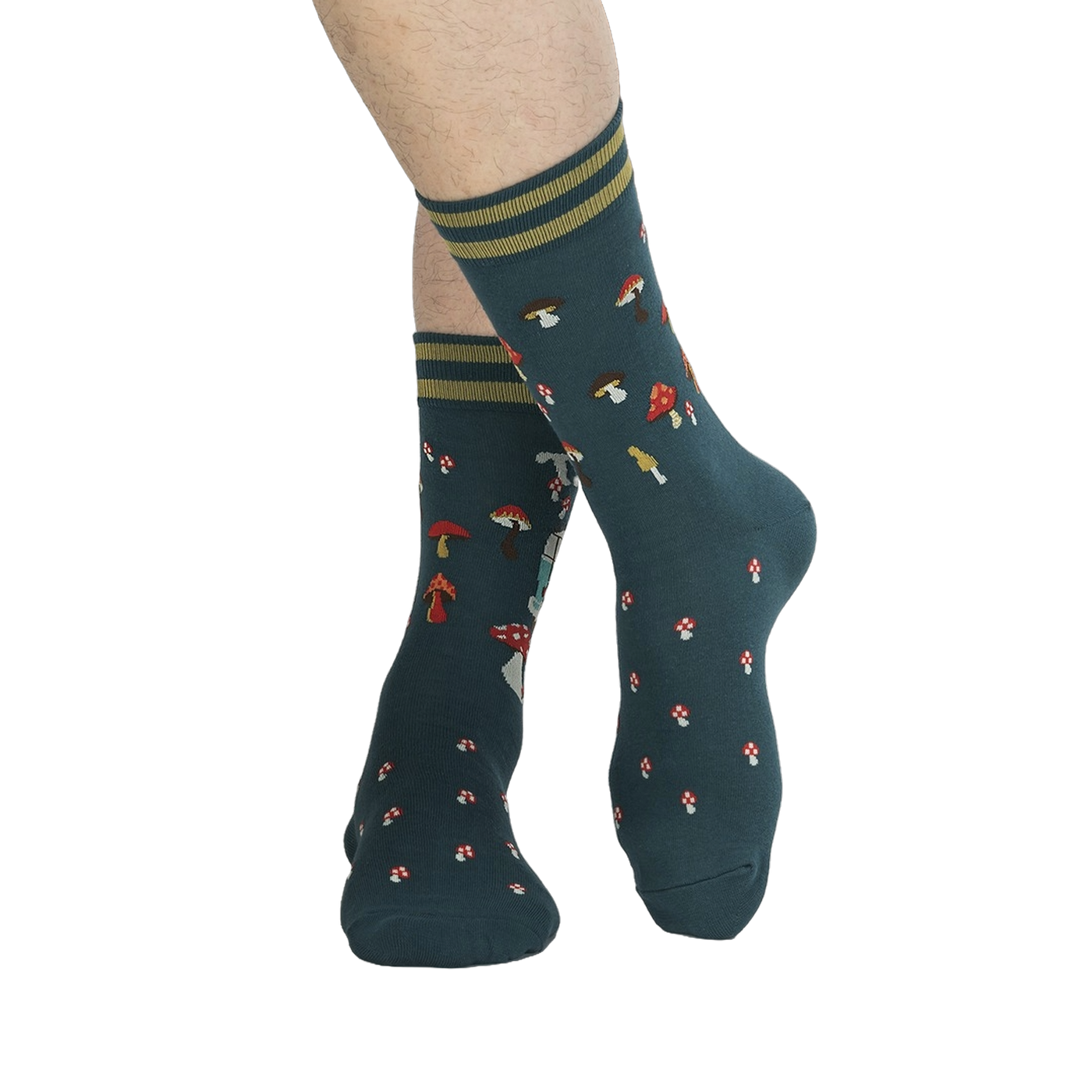Flat lay showcasing a pair of 'Take A Trip' socks, highlighting the design details.