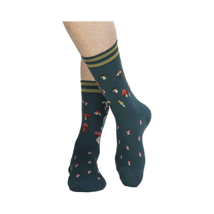 Flat lay showcasing a pair of 'Take A Trip' socks, highlighting the design details.