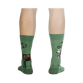 Rear view of the socks showing the goat design on both socks.