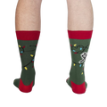 Back view of the 'Eating Light' socks on a model, showing the full design.