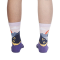 Back view of the socks, highlighting the design details on the back of the socks.