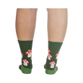 Rear view of the socks, highlighting the full mushroom pattern.