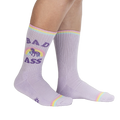 Lifestyle shot showing the socks on a person's legs. 