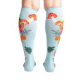 Back view of the socks, highlighting the design's full coverage and showcasing the pattern details.