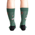 Rear view of the socks showcasing the full pattern and design on the back.