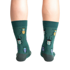 Back view of Beetle-Mania! socks, highlighting the full design and color detail.