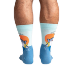 Back view of a person wearing the socks, highlighting the full design.