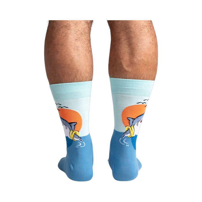 Back view of a person wearing the socks, highlighting the full design.