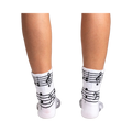 Back view of the socks, showcasing the design details on the heel and back of the ankle.