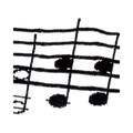 Close-up detail shot of the musical note and staff pattern on the socks.