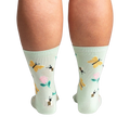 Close-up image of the back of the 'Sow in Love' socks, highlighting the full design pattern and details.
