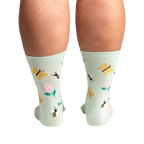 Close-up image of the back of the 'Sow in Love' socks, highlighting the full design pattern and details.