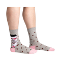 Lifestyle shot showing the socks on a person's legs, showcasing fit and style.