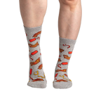 Lifestyle shot showing the socks on a person's legs.
